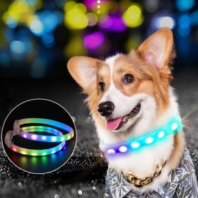 LED pet luminous collar pvc collar collar electric collar self luminous collar pet collar pet collar - Milky white - Opp bag packaging