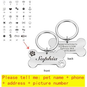 Personalized Collar Pet ID Tag (Option: 20, size: 50 x 28mm)