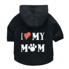 pet cat jacket to keep warm (Option: MOM Black, size: M)