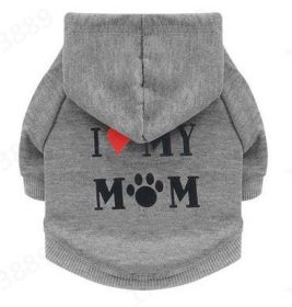 pet cat jacket to keep warm (Option: MOM Gray, size: L)