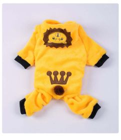 Cartoon Animal Plush Dog Onesie (Option: Lion, size: XL)