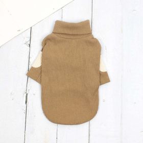 Dog cotton bottoming shirt vest (Option: Khaki, size: L)