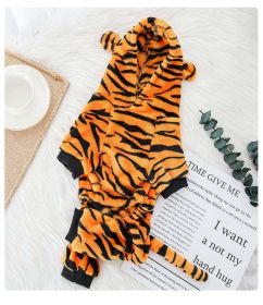 Cartoon Animal Plush Dog Onesie (Option: Tigers, size: XS)