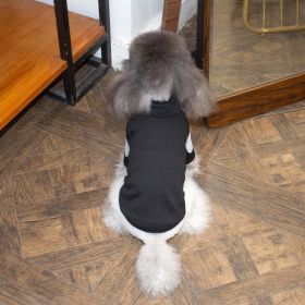 Dog cotton bottoming shirt vest (Option: Black, size: 2XL)