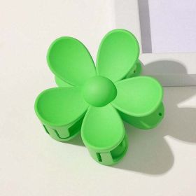 Wholesale candy color small flower claw clip (Option: Green)