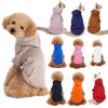 Autumn and winter seasonal pet clothes, solid color, hooded, pet clothes, Teddy clothes, plush dog clothes