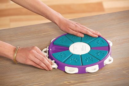 Pet Puzzle Treat Toy Interactive Food Dispenser Toy Slow Feeder Iq Game Dog Smart Training Toy (Option: Blue)