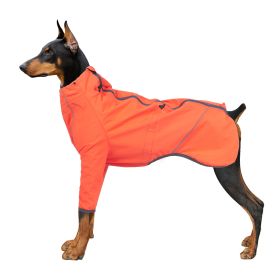 Dog Raincoat for Small Large Dogs Waterproof Dog Rain Coat Reflective Dog Rain Jacket Safety Rainwear Pet Poncho Clothes (Option: Orange, size: XL)