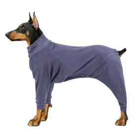 Fleece Dog Clothes Winter Thick Warm Dog Coat for Medium Large Dogs Pajamas Pet Dogs Costumes Jumpsuit Pet Products ropa perro (Option: Gray, size: XXL)