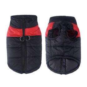 Windproof Dog Winter Coat Waterproof Dog Jacket Warm Dog Vest Cold Weather Pet Apparel  for Small Medium Large Dogs (Option: Red, size: 4XL)