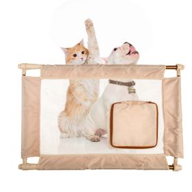 Pet Life Porta-Gate Travel Collapsible And Adjustable Folding Pet Cat Dog Gate (Option: Khaki)