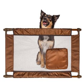 Pet Life Porta-Gate Travel Collapsible And Adjustable Folding Pet Cat Dog Gate (Option: Brown)