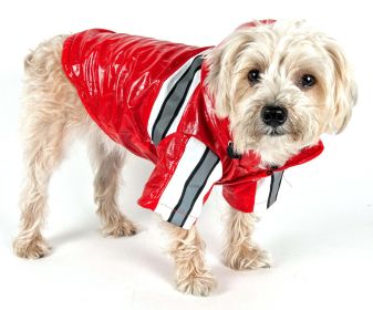 Reflecta-Glow Reflective Waterproof Adjustable Pvc Pet Raincoat (Option: X-Small)