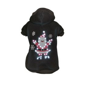 Pet Life LED Lighting Juggling Santa Hooded Sweater Pet Costume (Option: X-Small)