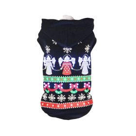 Pet Life LED Lighting Patterned Holiday Hooded Sweater Pet Costume (Option: X-Small)