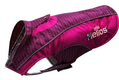 Dog Helios 'Reflecta-Bolt' Sporty Performance Tri-Velcro Waterproof Pet Dog Coat Jacket W/ Blackshark Technology (Option: Hot Pink / Purple, size: X-Small)