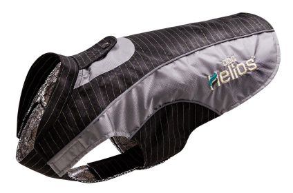 Dog Helios 'Reflecta-Bolt' Sporty Performance Tri-Velcro Waterproof Pet Dog Coat Jacket W/ Blackshark Technology (Option: Black / Grey, size: X-Small)