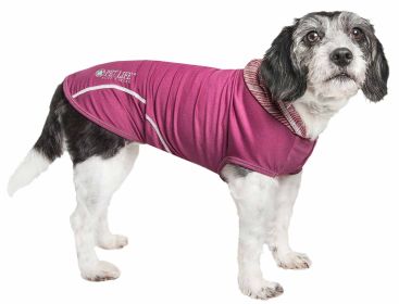 Pet Life Active 'Pull-Rover' Premium 4-Way Stretch Two-Toned Performance Sleeveless Dog T-Shirt Tank Top Hoodie (Option: Maroon, size: X-Small)