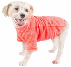 Pet Life Active 'Warf Speed' Heathered Ultra-Stretch Sporty Performance Dog T-Shirt (Option: Orange, size: X-Small)