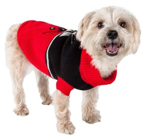 Snow Flake Cable-Knit Ribbed Fashion Turtle Neck Dog Sweater (Option: X-Small)