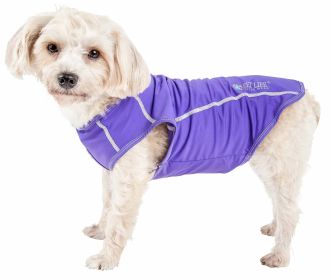 Pet Life Active 'Racerbark' 4-Way Stretch Performance Active Dog Tank Top T-Shirt (Option: Purple, size: medium)