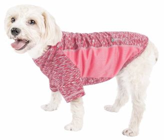 Pet Life Active 'Warf Speed' Heathered Ultra-Stretch Sporty Performance Dog T-Shirt (Option: Pink, size: small)