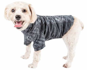 Pet Life Active 'Warf Speed' Heathered Ultra-Stretch Sporty Performance Dog T-Shirt (Option: Black, size: medium)