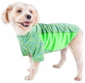 Pet Life Active 'Warf Speed' Heathered Ultra-Stretch Sporty Performance Dog T-Shirt (Option: Green, size: medium)