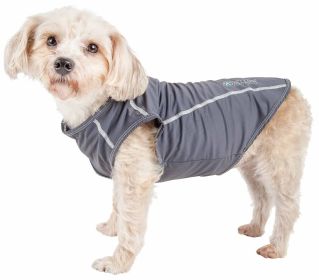 Pet Life Active 'Racerbark' 4-Way Stretch Performance Active Dog Tank Top T-Shirt (Option: Grey, size: small)