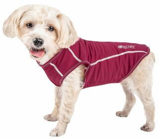 Pet Life Active 'Racerbark' 4-Way Stretch Performance Active Dog Tank Top T-Shirt (Option: Maroon, size: X-Small)