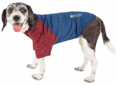 Pet Life Active 'Hybreed' 4-Way Stretch Two-Toned Performance Dog T-Shirt (Option: Blue, size: X-Large)