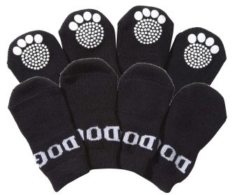 Pet Socks W/ Rubberized Soles (Option: Small)