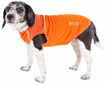 Pet Life Active 'Aero-Pawlse' Heathered Quick-Dry And 4-Way Stretch-Performance Dog Tank Top T-Shirt (Option: Orange, size: small)