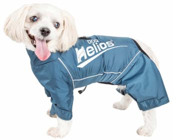 Dog Helios 'Hurricanine' Waterproof And Reflective Full Body Dog Coat Jacket W/ Heat Reflective Technology (Option: Blue, size: small)