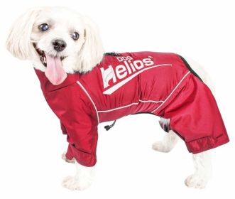 Dog Helios 'Hurricanine' Waterproof And Reflective Full Body Dog Coat Jacket W/ Heat Reflective Technology (Option: Red, size: X-Small)