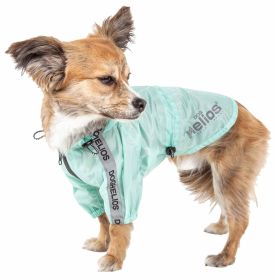 Dog Helios 'Torrential Shield' Waterproof Multi-Adjustable Pet Dog Windbreaker Raincoat (Option: Green, size: X-Large)