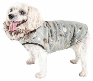 Pet Life Luxe 'Gold-Wagger' Gold-Leaf Designer Fur Dog Jacket Coat (Option: Medium)