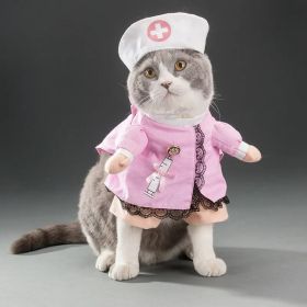 Party Clothes Funny Pet Costumes Halloween Costume Suit (Option: Nurse, size: L)