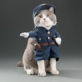 Party Clothes Funny Pet Costumes Halloween Costume Suit (Option: Police, size: M)