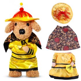 Party Clothes Funny Pet Costumes Halloween Costume Suit (Option: Emperor, size: S)