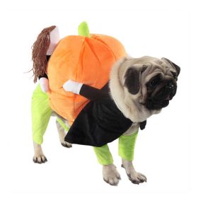 Pet Life 'Pumpkin Mon' Halloween Pet Dog Costume (Option: Orange, size: large)