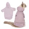 Autumn and winter seasonal pet clothes, solid color, hooded, pet clothes, Teddy clothes, plush dog clothes