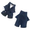 Pet clothes Big dog striped bow tie suit Dog clothes Pet supplies