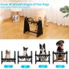 Elevated Dog Bowls for Medium Large Sized Dogs, Adjustable Heights Raised Dog Feeder Bowl with Stand for Food & Water