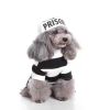 Pet Life Striped Retro Inmate Prisoner Pet Dog Costume Uniform