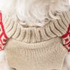 Butterscotch Box Weaved Heavy Cable Knitted Designer Turtle Neck Dog Sweater